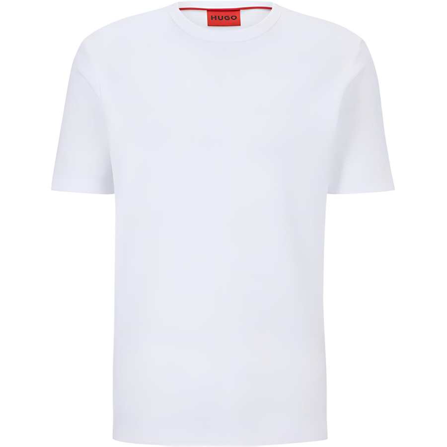 HUGO BOSS T Shirts Men's White Crew Neck Moderate