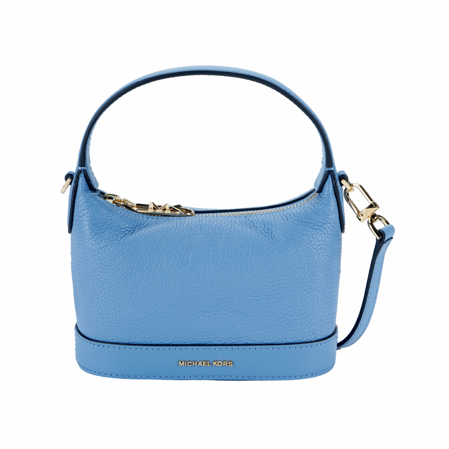 MICHAEL KORS Wythe Cow Leather Handbag, Shoulder Bag, Crossbody Bag Small Women's Light Blue
