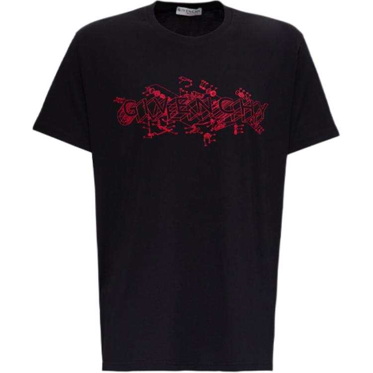 Givenchy Givenchy T Shirts Men's Black Crew Neck Moderate Straight Fit