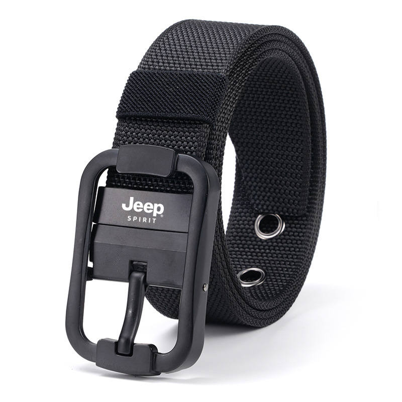 JEEP SPIRIT Nylon Belts Men's Black/Gray/Green/Khaki Strap 3.8cm