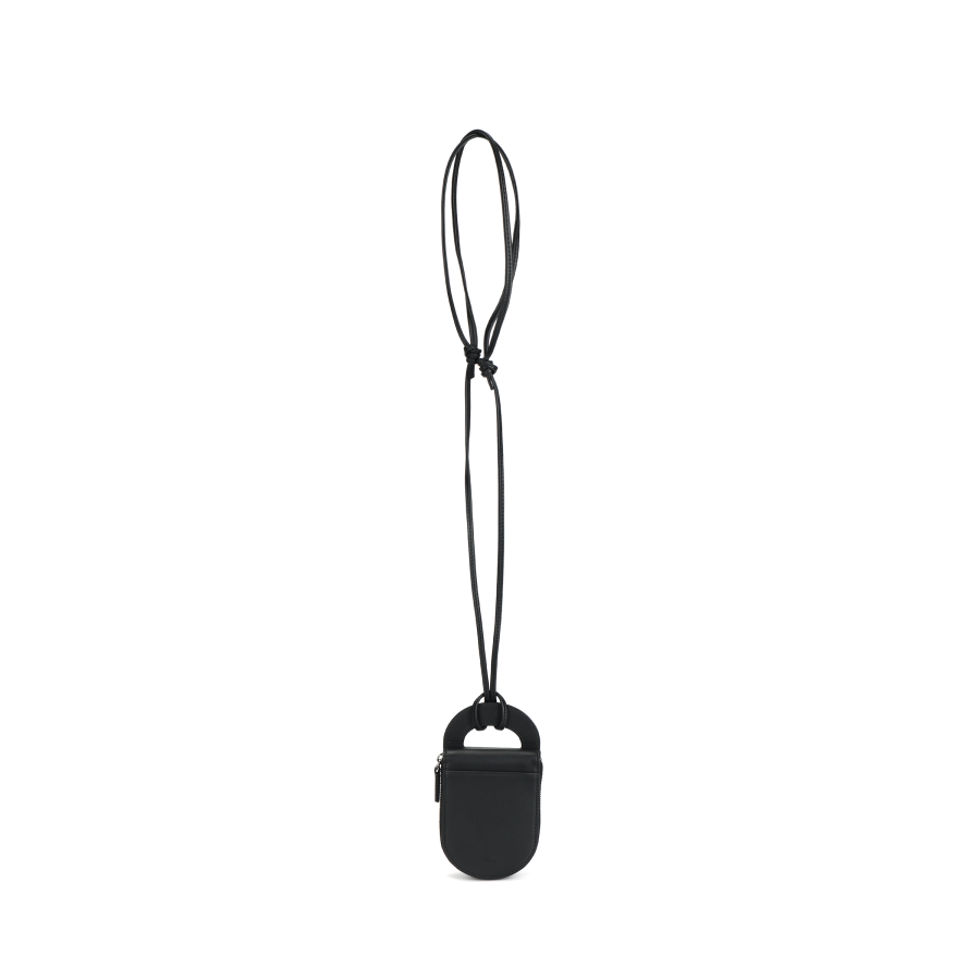 MCM Mode Travia Leather Card Holder Women's Black