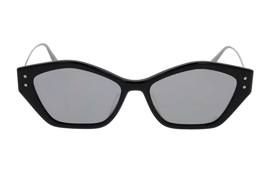 DIOR DIOR Irregular Shape Sunglasses Women's Silver