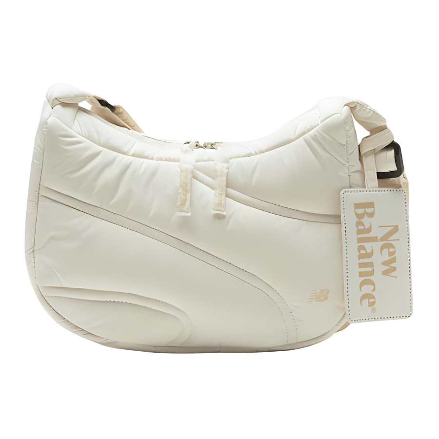 New Balance New Balance Nylon Crescent Bag, Crossbody Bag, Shoulder Bag Small Unisex Cream