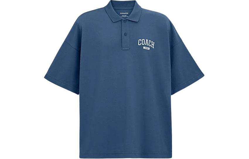 COACH SS24 Polo Shirt Men's Marine Blue