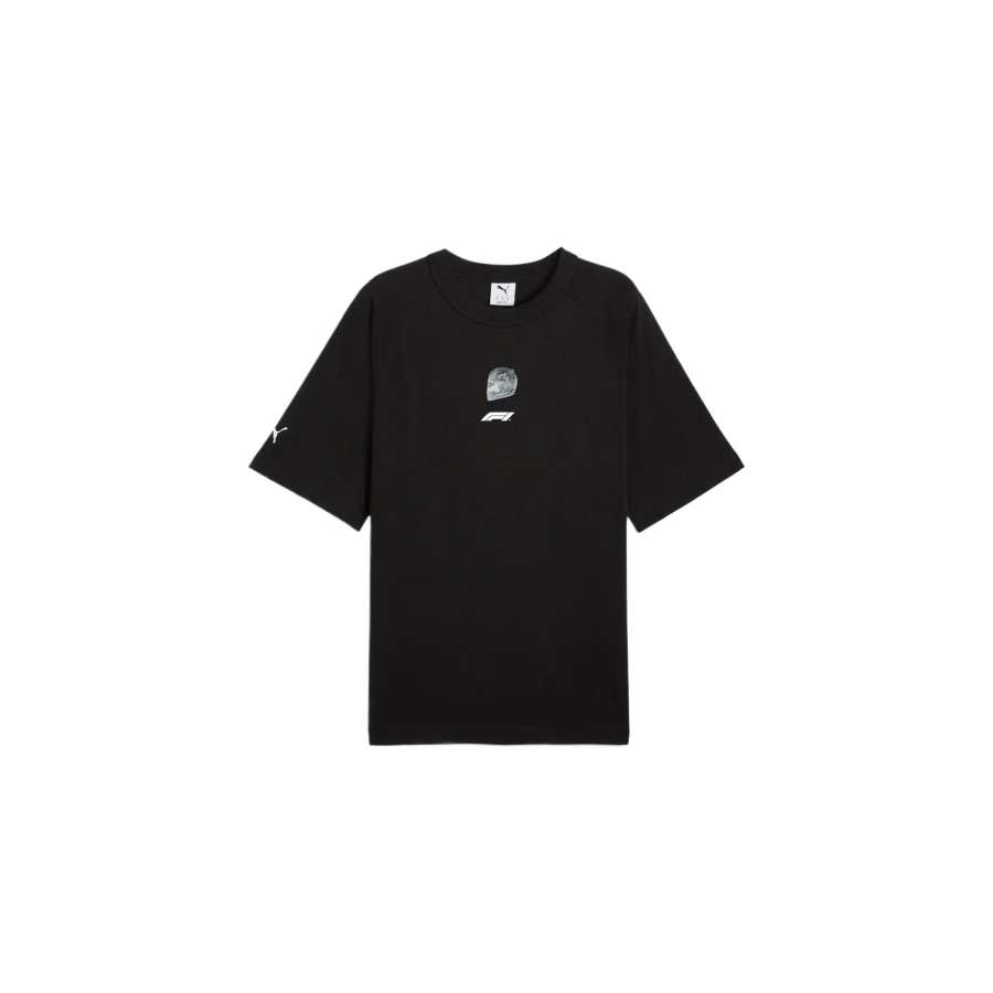 PUMA T Shirts Men's Black Crew Neck Moderate