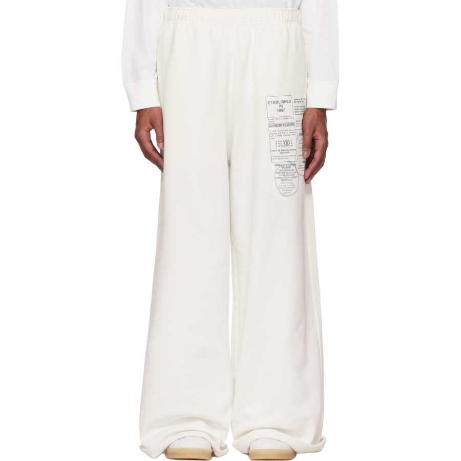 MM6 Maison Margiela Knitted Sweatpants Men's Ecru