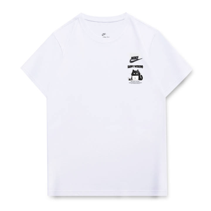 Nike Nike T Shirts Unisex White Crew Neck Moderate Straight Fit