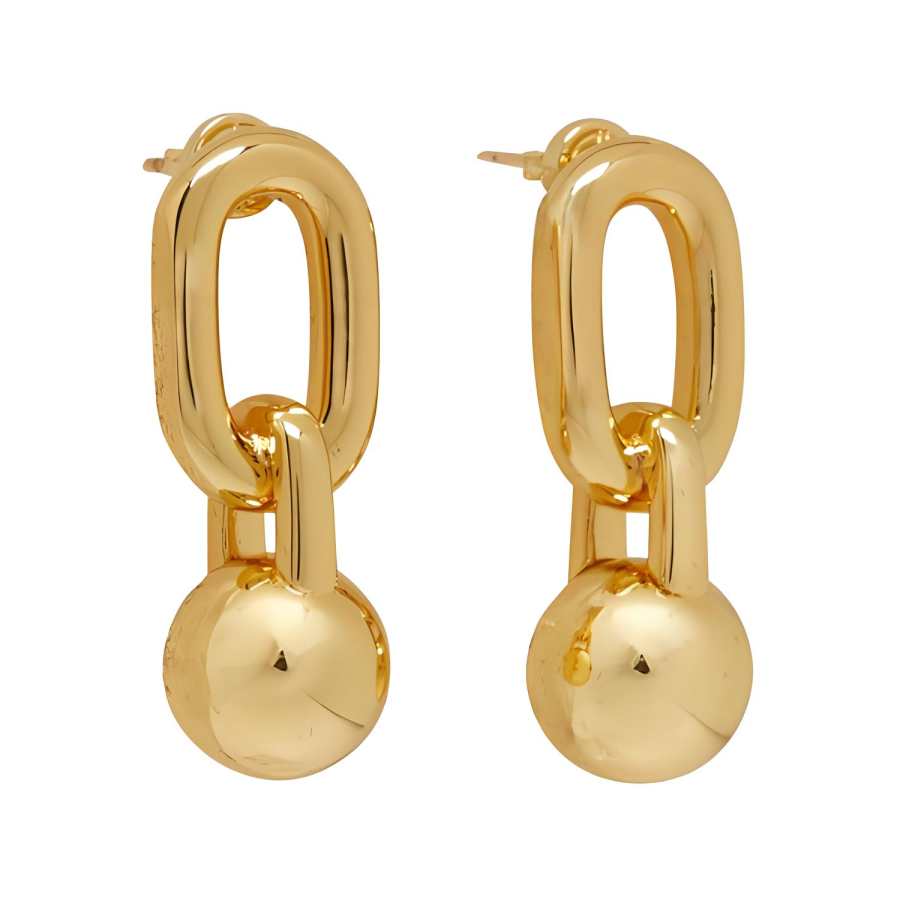 Anine Bing Brass Stud Earrings Women's Gold