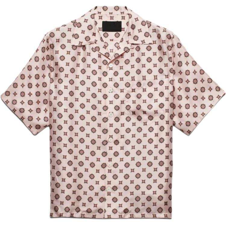 PRADA PRADA Shirts Men's Snow Pink Lapel Moderate Other