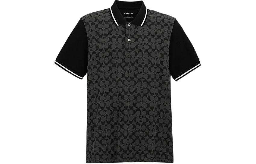 COACH SS24 Polo Shirt Men's Charcoal Gray