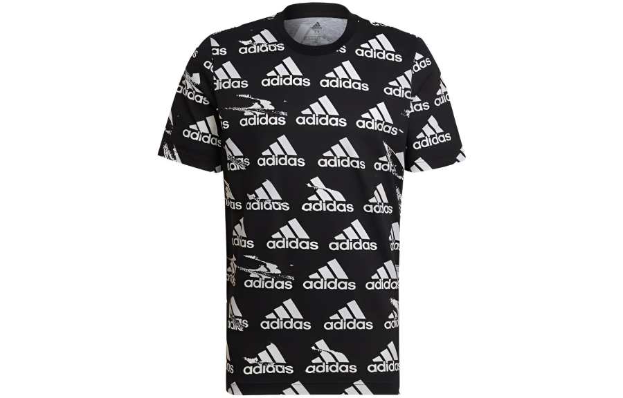 Adidas Adidas T Shirts Men's Black Crew Neck Moderate Straight Fit