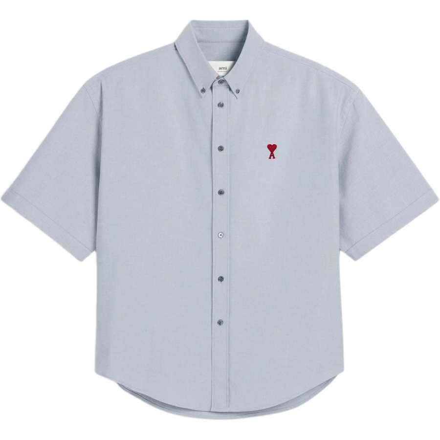 AMIPARIS Ami Paris Ami De Coeur Logo Embroidered Shirt