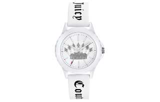 Juicy Couture JUZI Wrist Watches Quartz Movement Rubber Silicone Strap 38mm White Dial Women's Watch Casual