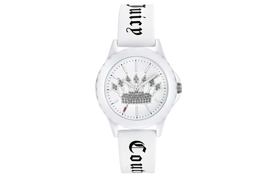 Juicy Couture JUZI Wrist Watches Quartz Movement Rubber Silicone Strap 38mm White Dial Women's Watch Casual