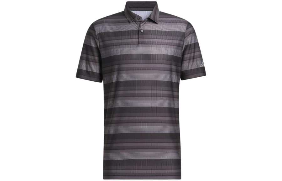 Adidas Adidas Polo Shirts Men's Black Polo Collar Moderate Straight Fit