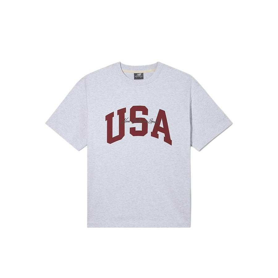 New Balance New Balance UNI USA T Shirt Unisex 16 Light Gray