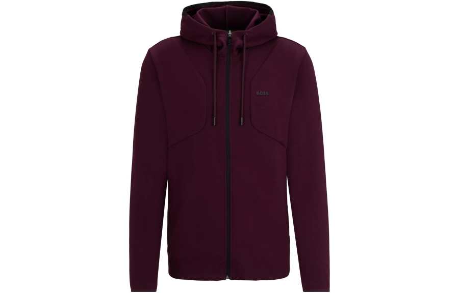HUGO BOSS Sweatshirts Men's Purple Pink Hooded Moderate Other