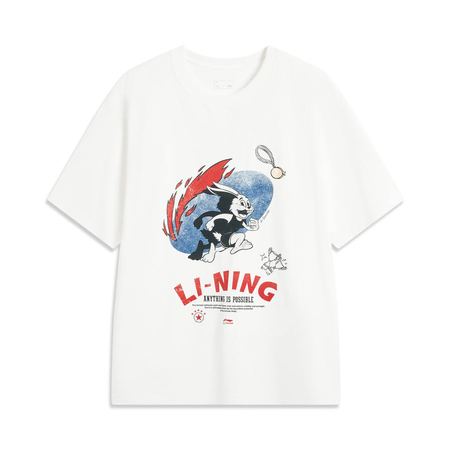Li-Ning Li Ning Sports Life Collection T Shirt Unisex Ivory/Image