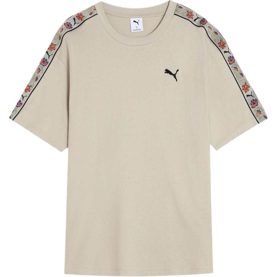 PUMA RELAXEDFloral SS25 T Shirt Men's Sand Gray 68