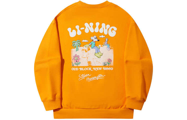 Li-Ning Li Ning x Steven Harrington Skateboard Collection Sweatshirt Unisex Marigold Orange