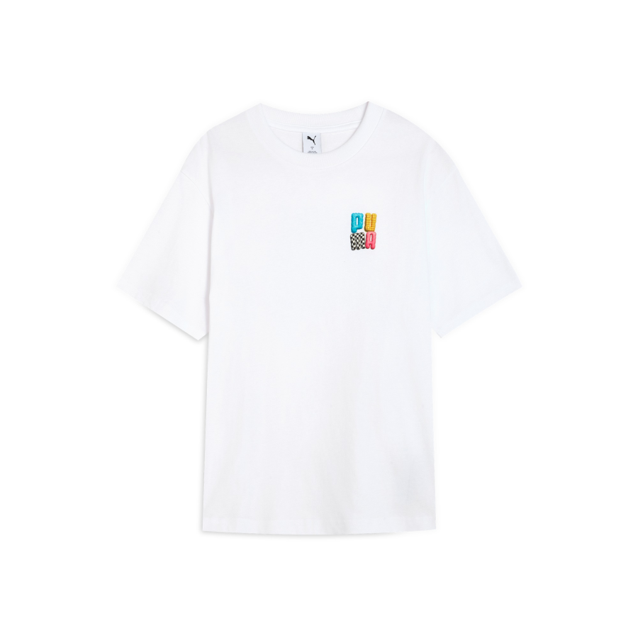 PUMA T Shirts Men's White Crew Neck Moderate