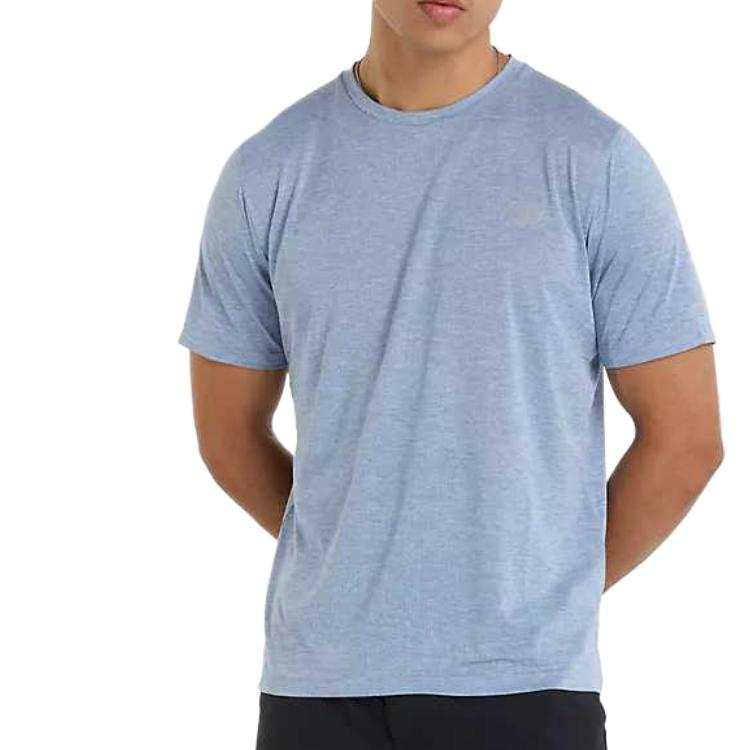 New Balance New Balance T Shirts Men's Blue Crew Neck Moderate