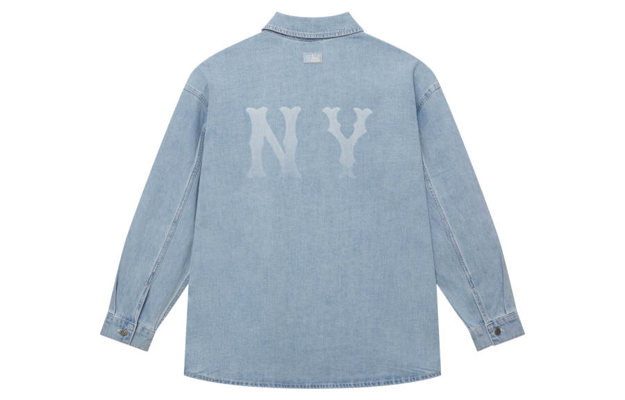 MLB New York Yankees Basic Collection SS25 Long Sleeved Shirt Unisex Light Blue