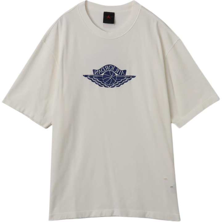 Jordan Jordan Air MJ WSH 85 SS CREW T Shirt Men's Sail White/Deep Royal Blue