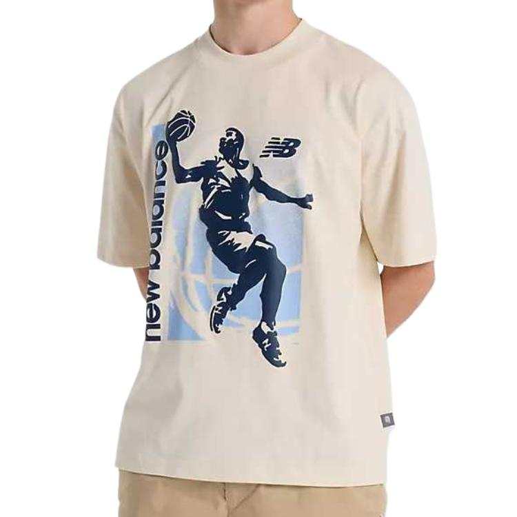 New Balance New Balance Hoops Graphic T Shirt Men's Beige