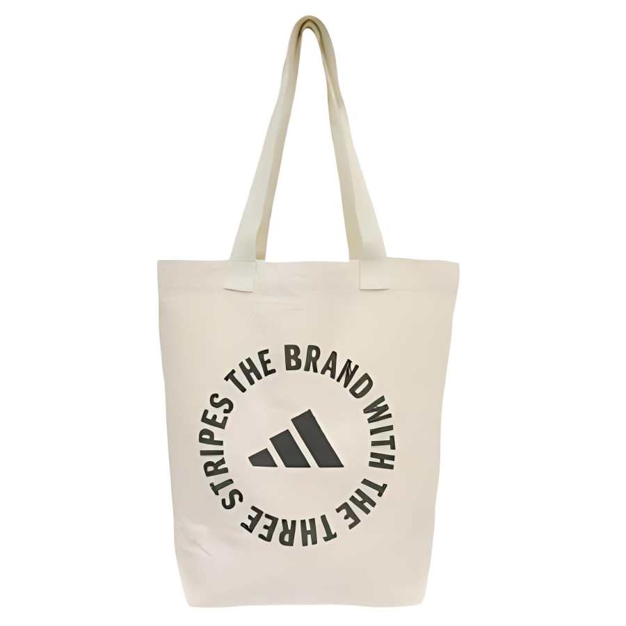 Adidas Adidas Cotton Tote Bag, Shopping Bag, Handbag, Shoulder Bag Unisex Beige