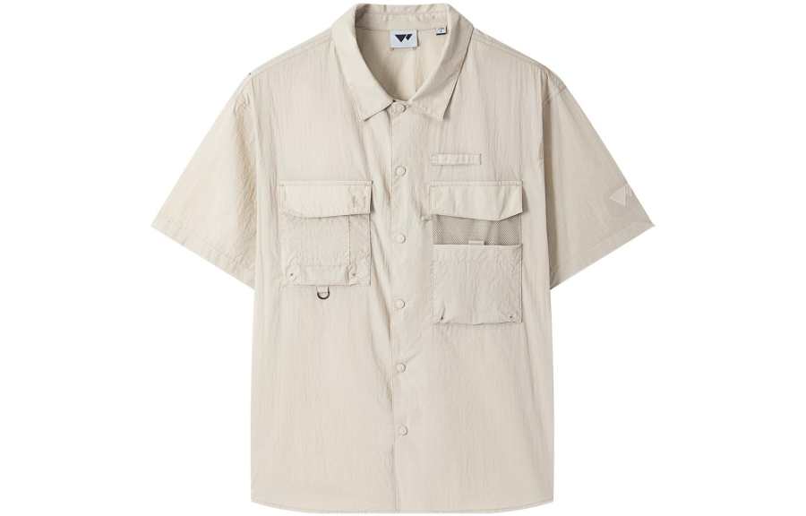 SEPTWOLVES Everyday Commute Solid Color Workwear Casual Short Sleeved Shirt Men's