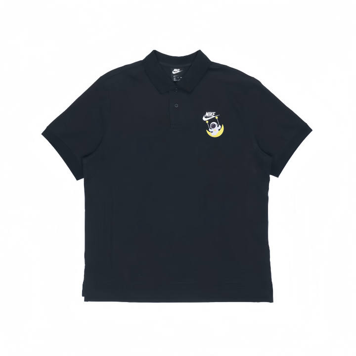 Nike Nike Polo Shirts Unisex Black Polo Collar Moderate Straight Fit