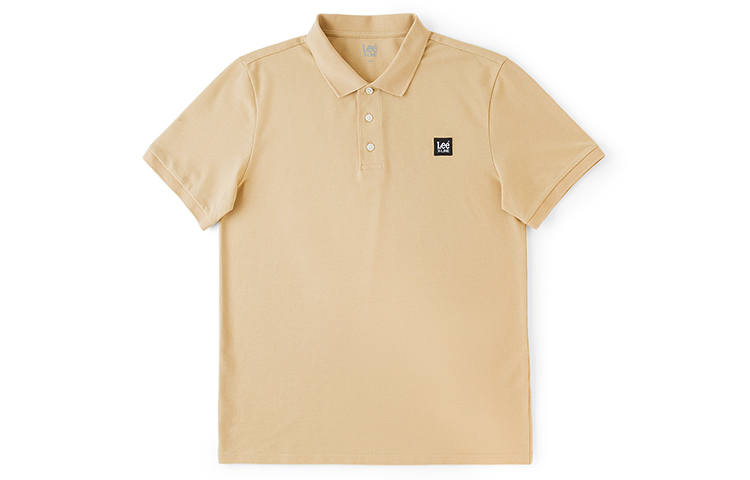 Lee Polo Shirts Men's Khaki Polo Collar Moderate Straight Fit