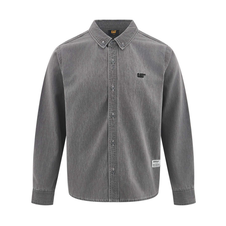 CAT CAT Shirts Men's Lapel Moderate Denim