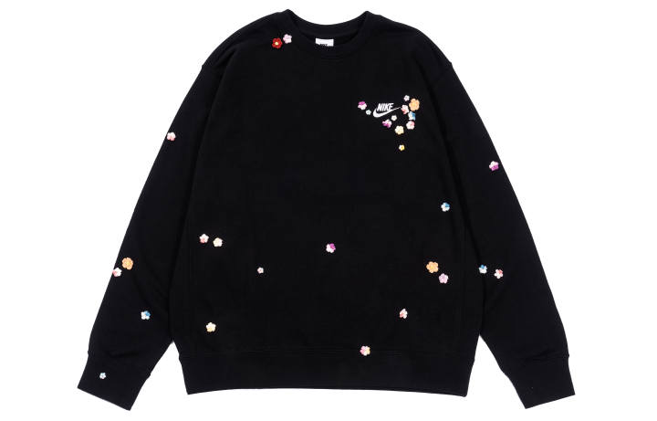 Nike Nike Letter Logo Crew Neck Pullover Long Sleeved Sweatshirt Men's Black