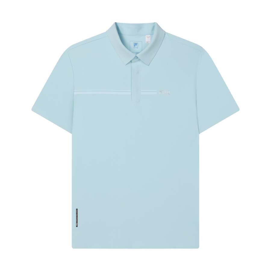 FILA Polo Shirts Men's Tiffany Blue Polo Collar Moderate Straight Fit