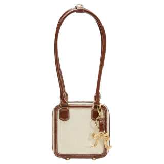 Self-portrait Self portrait Canvas With Leather Shoulder Bag Women's Beige & Brown