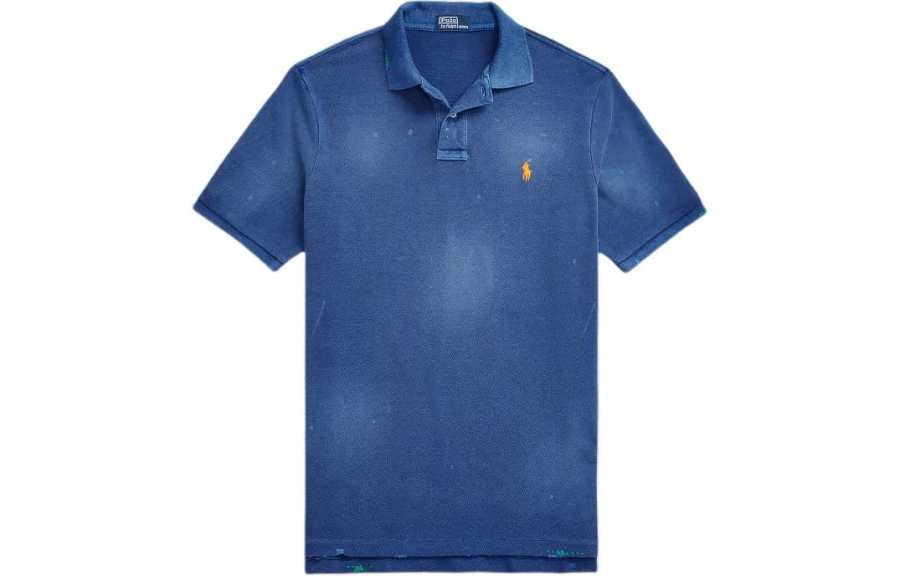 Polo Ralph Lauren Classic Fit Garment Dyed Mesh Polo Shirt Polo Shirt Men's Blue