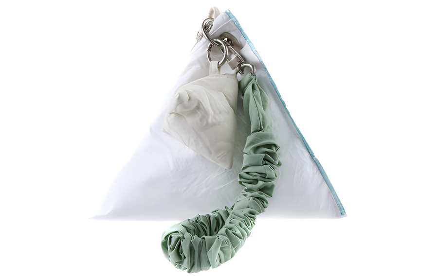 ADER ERROR ADER ERROR Triangle Polyester With Nylon Wrist Bag Handbag Women's White