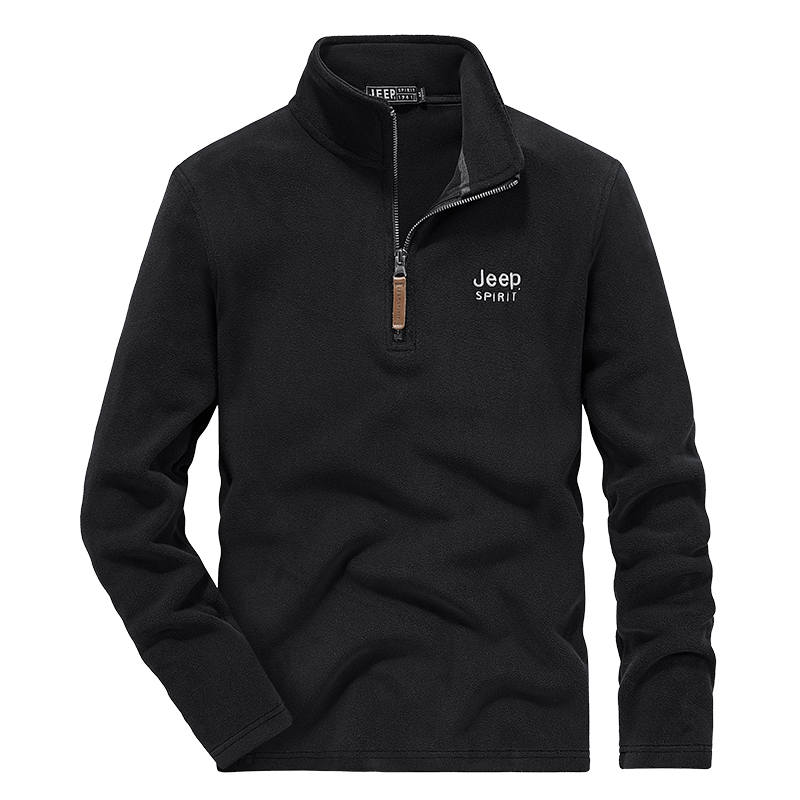 JEEP SPIRIT Sweatshirts Men's Stand Collar Thickened Regular