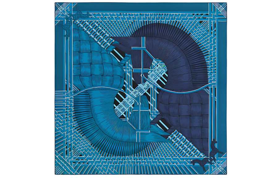 HERMES HERMES Scarves Women's Blue