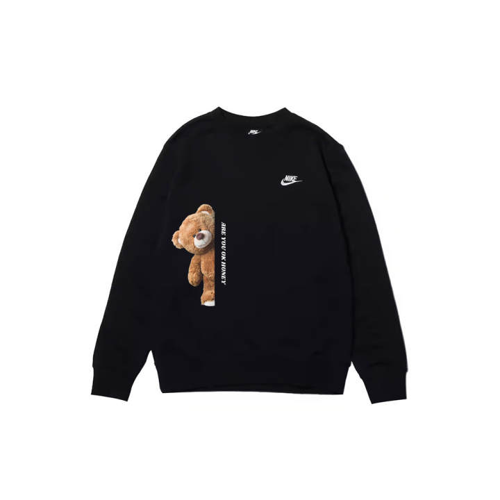 Nike Nike Sweatshirts Men's Black Crew Neck Moderate Regular