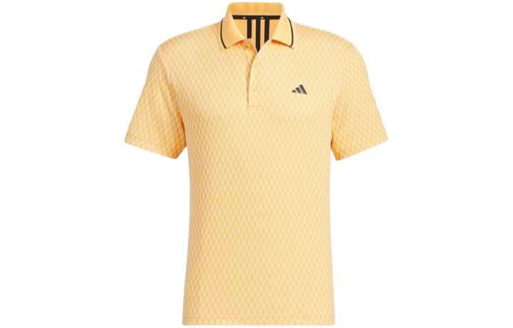 Adidas Adidas Polo Shirts Men's Yellow Lapel Moderate Straight Fit