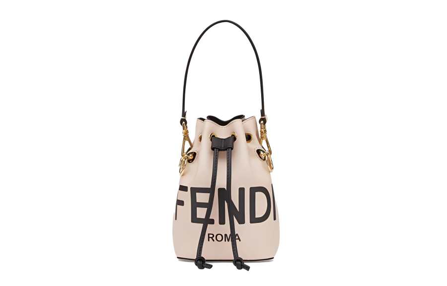 FENDI Mon Tresor Leather Crossbody Bags Mini Women's Light Pink/Black