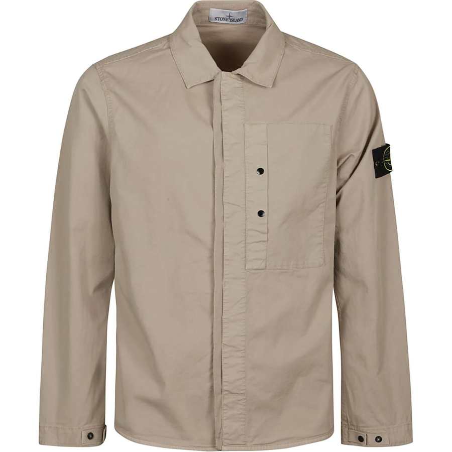 STONE ISLAND STONE ISLAND Compass Patch Long Sleeved Overshirt