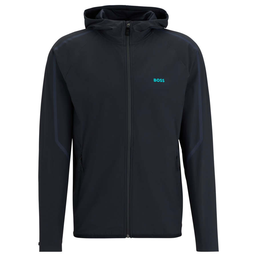 HUGO BOSS Boss Logo print Zip up Hoodie