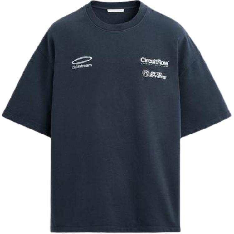 ZARA Sweatshirts Men's Blue Crew Neck Moderate