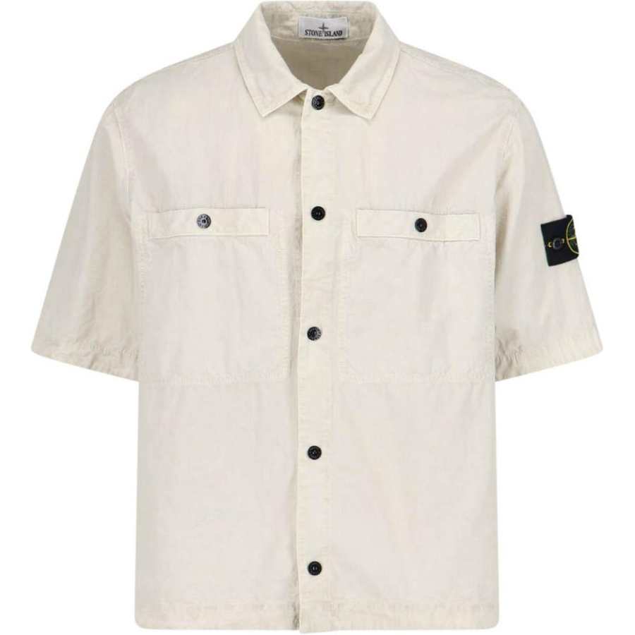 STONE ISLAND Compass Patch Short Sleeved Shirt