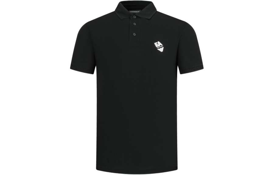 EMPORIO ARMANI EA7 SS24 Polo Shirt Men's Black