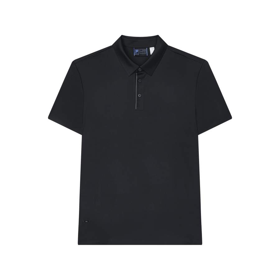 FILA Polo Shirts Men's Jet Black Polo Collar Moderate Straight Fit